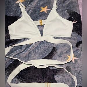 Mint Green Wrap Bikini Set